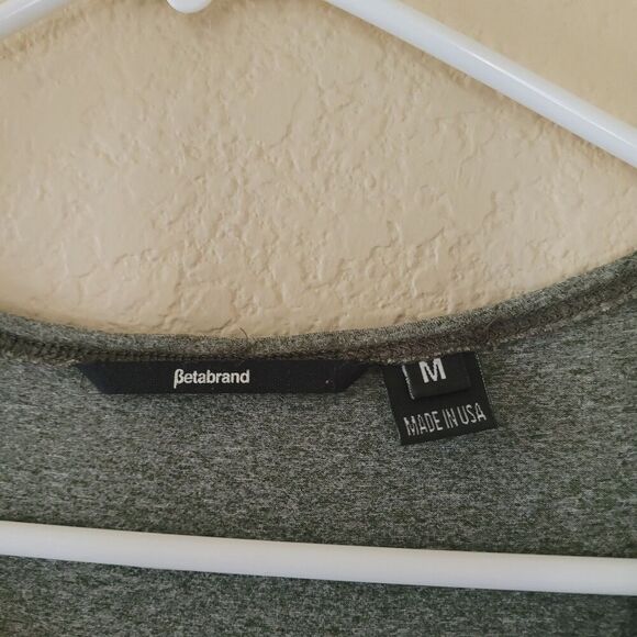 Betabrand Dress Layered Front Faux Wrap Size Medium Green Casual Stretch Comfort - Picture 2 of 7